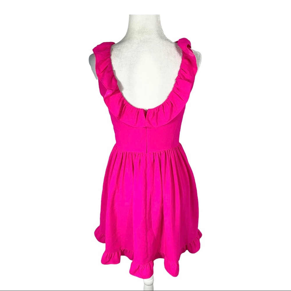 Kate Spade Fuchsia Hot Pink Ruffle Dress - Picture 6 of 11